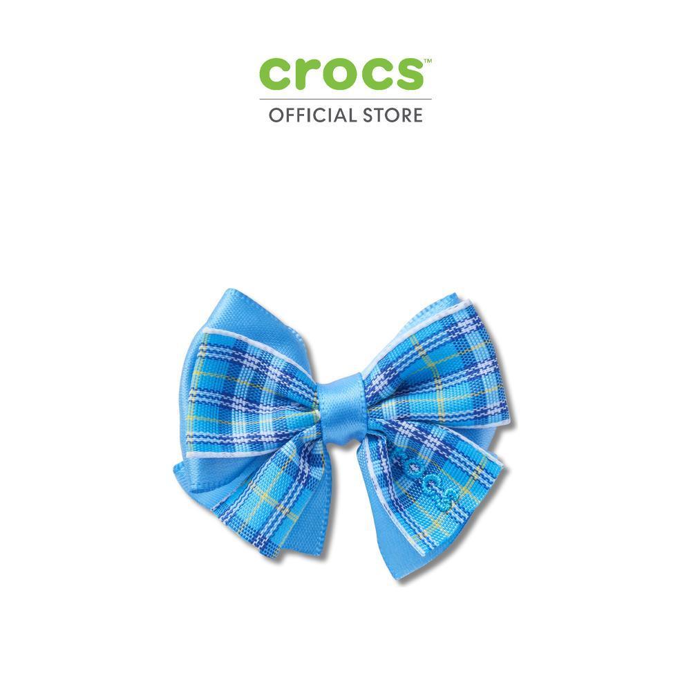 CROCS ตัวติดรองเท้า JIBBITZ™ BLUE PLAID BOW