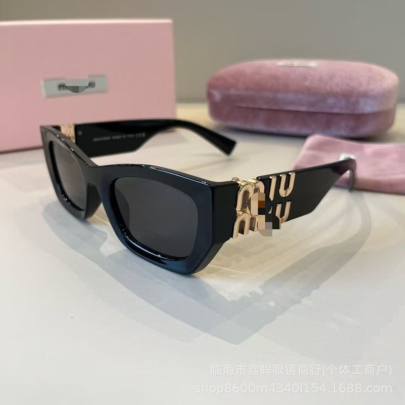 ขายร้อน Fast Shipping MIU บ้าน SMU09W แว่นตากันแดดสีทอง Guo Caijie สไตล์เดียวกัน Big Face Slimmer ดู