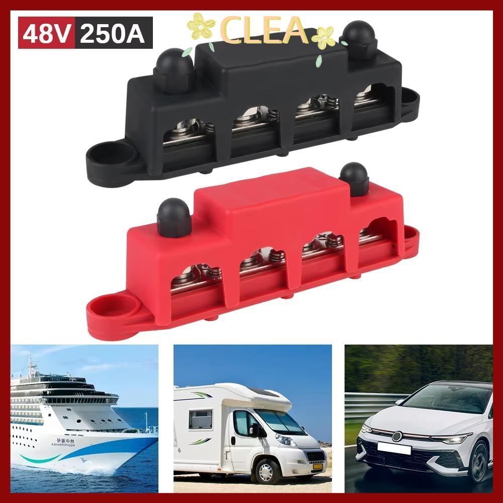 จัดส่งจากประเทศไทยCLEA Power Distribution Block, 5/16 "3/8" Studs 48V 250A DC Electro Junction, ทนทา