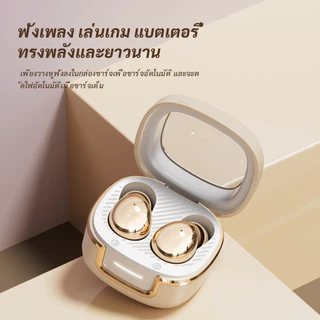 TWS บลูทู ธ 6.0หูฟังนอนหลับที่มองไม่เห็นขนาดเล็กพิเศษการนอนหลับเอียงไม่เจ็บปวดใช้แบตเตอรี่ 60 ชั่วโมงเข้ากันได้ ไอโฟน หุ่นยนต์