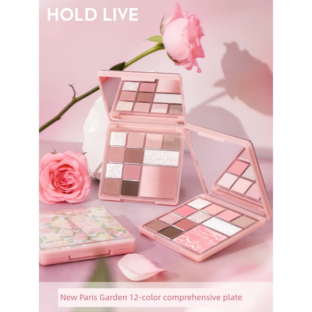อายแชโดว์ eyeshadow palette HOLD LIVE HOLD LIVE อายแชโดว์สีขาว Blooming Water 12 สี