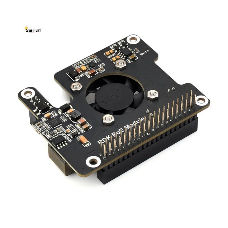 RDK X5 PoE โมดูล Power over Ethernet บอร์ดขยาย IEEE 802.3af/At Onboard พัดลมระบายความร้อนสําหรับ D-R