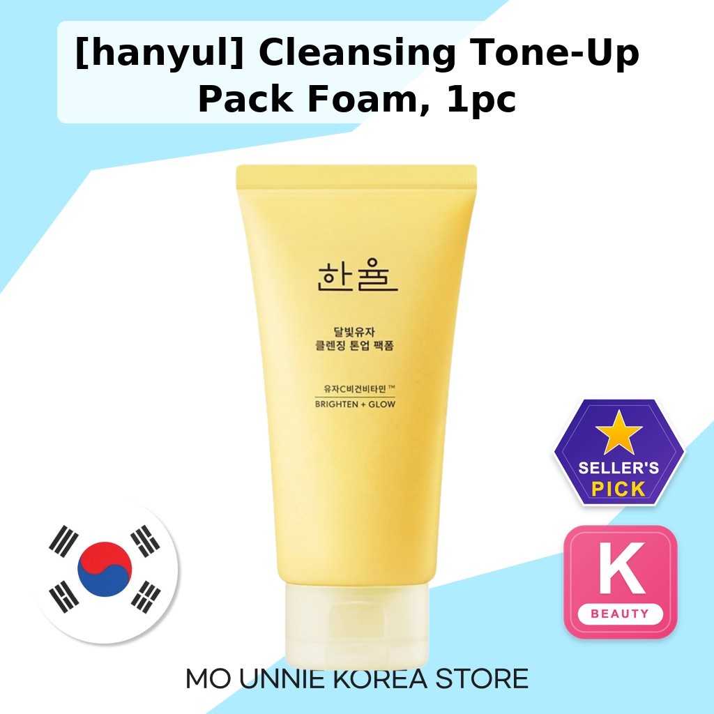 [hanyul] Cleansing Tone-Up Pack Foam, 1 ชิ้น / โฟมล้างหน้าเกาหลี / Tone-Up Effect / ของแท้ 100% โดย 
