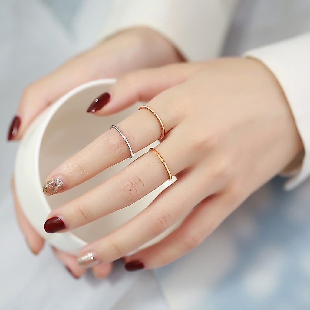 Vnox خاتم بالأحجار مطلي ذهب 14K — صورة 4