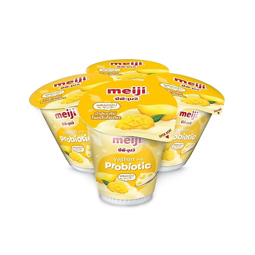 เมจิ โยเกิร์ตมะม่วง Meiji Yoghurt Mango 135g. Pack4