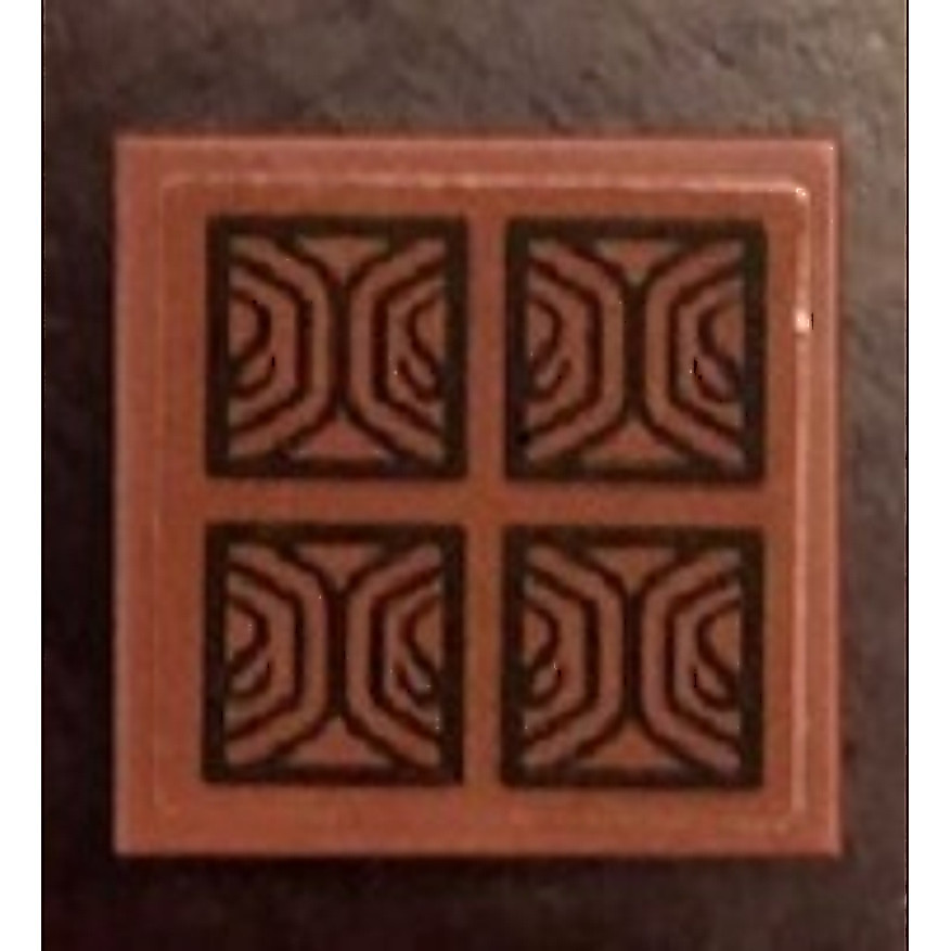 Brick2cube Part - Tile 2 x 2 with Parquet Style Tiles Pattern (Sticker) - Set 71043 - 3068bpb1265
