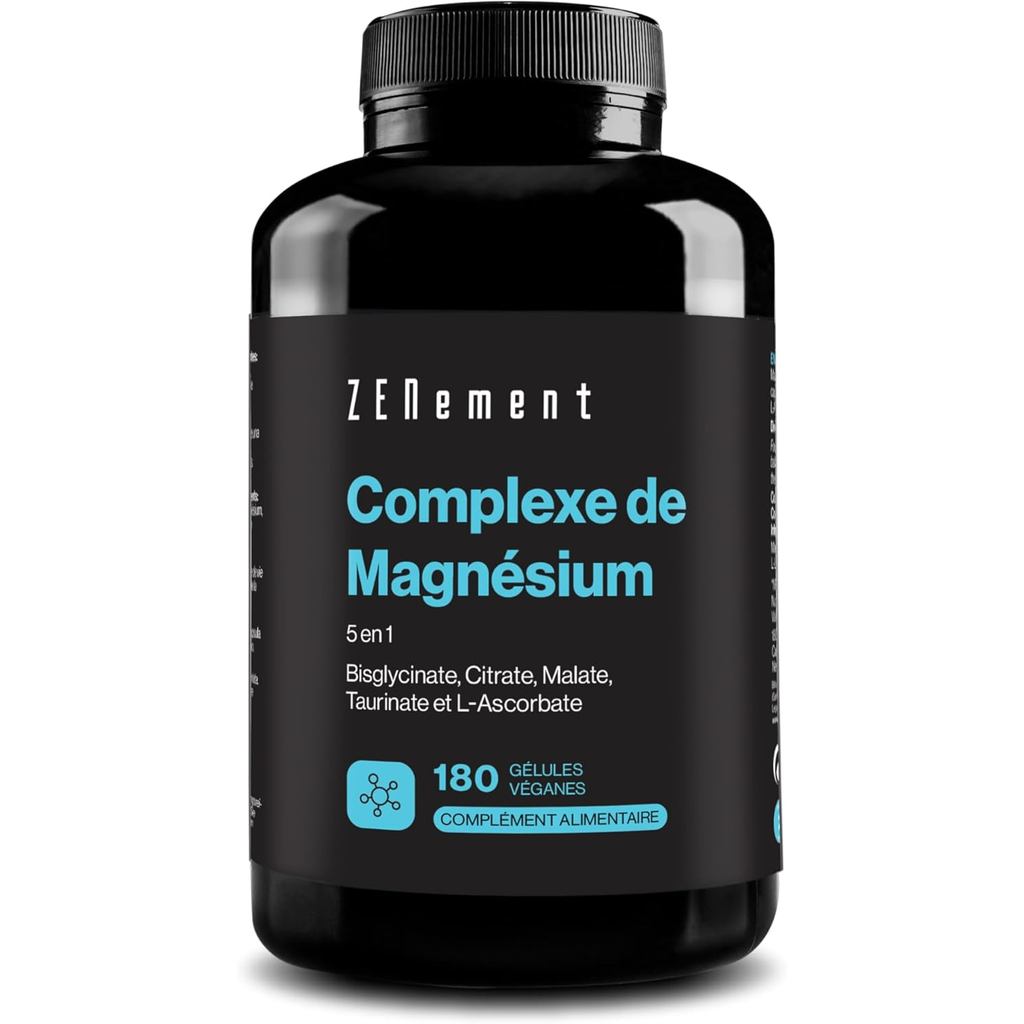 แมกนีเซียมคอมพาวด์ 5 in 1-Glycinate, Citrate, Malic Acid, Taurine และ L-Ascorbic Acid-High Biologica