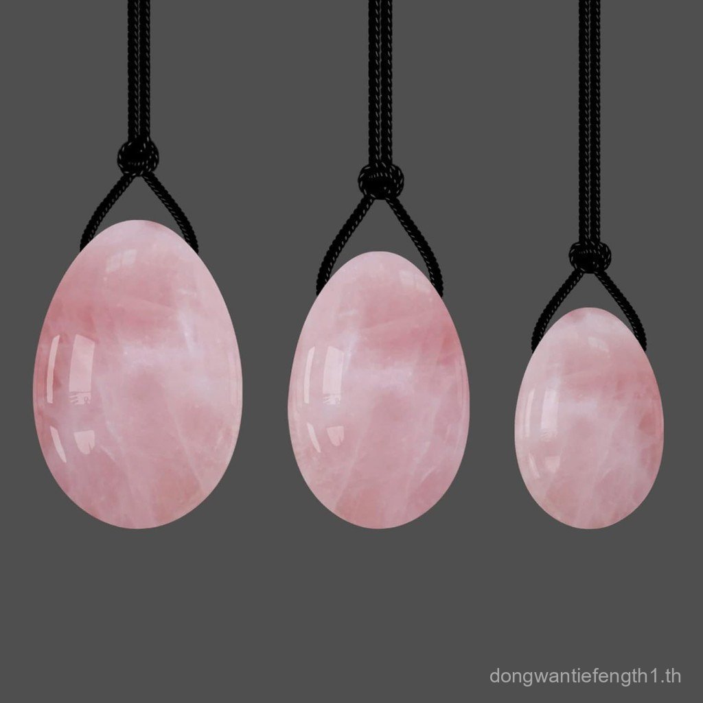 MYMEO Rose Quartz Obsidian ไข่ชุดหยกธรรมชาติเจาะไข่ Amethyst Kegel Ball นวด Obsidian Obsidian แก้วคร