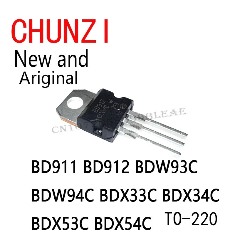 5PCS ใหม่และต้นฉบับ N-channel Darlington ทรานซิสเตอร์ TO-220 BD911 BD912 BDW93C BDW94C BDX33C BDX34C