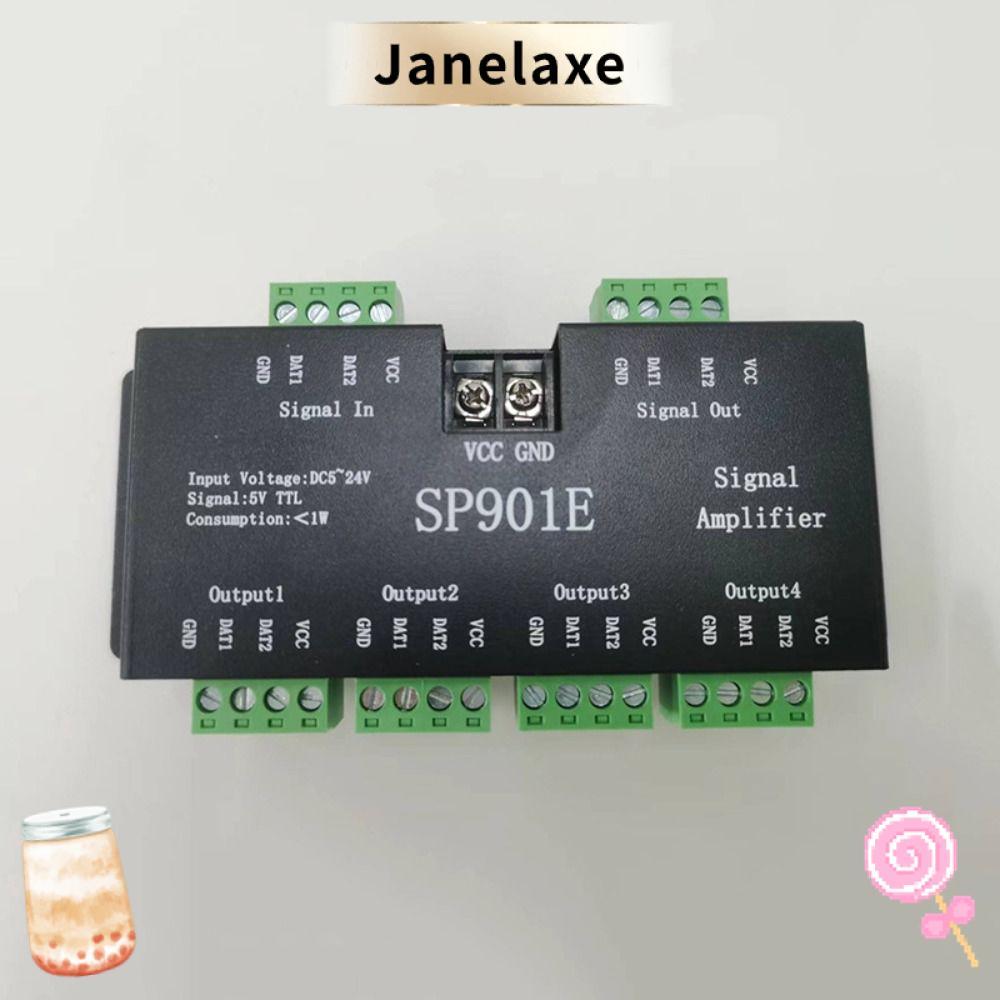 JANELAXE SP901E เครื่องขยายสัญญาณ, เครื่องทวนแถบพิกเซล LED แบบแอดเดรส, ไฟแผงเมทริกซ์แบบตั้งโปรแกรมได