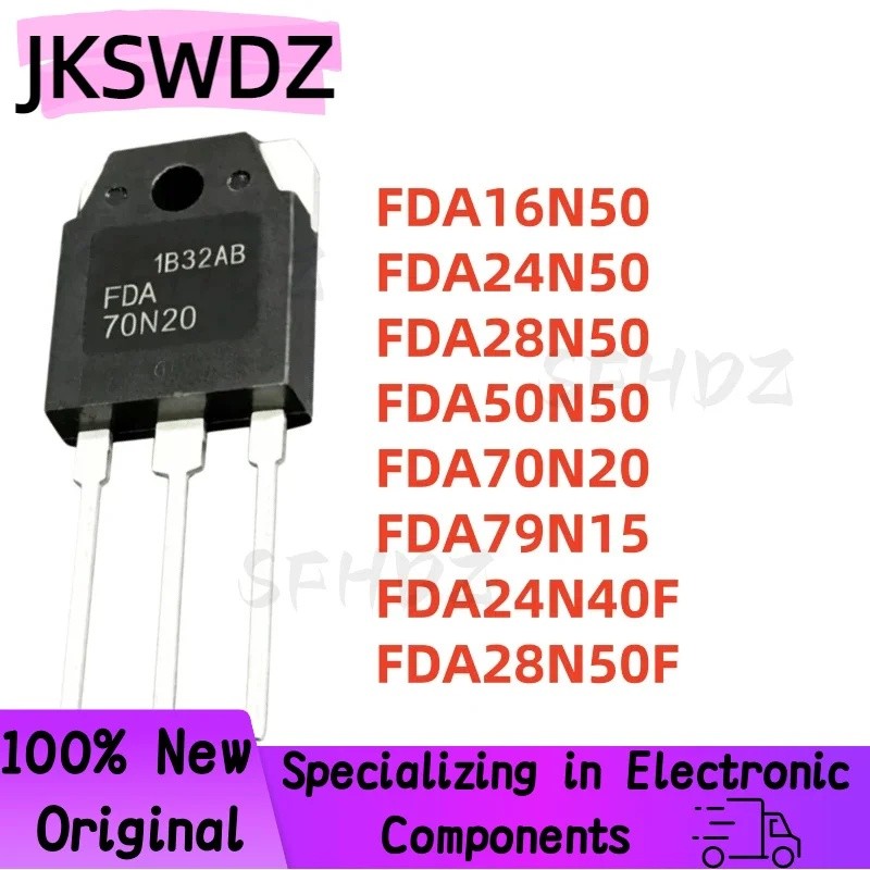 5PCS FDA16N50 FDA24N50 FDA28N50 FDA50N50 FDA70N20 FDA79N15 FDA24N40F FDA28N50F TO-3P Field Effect ทร