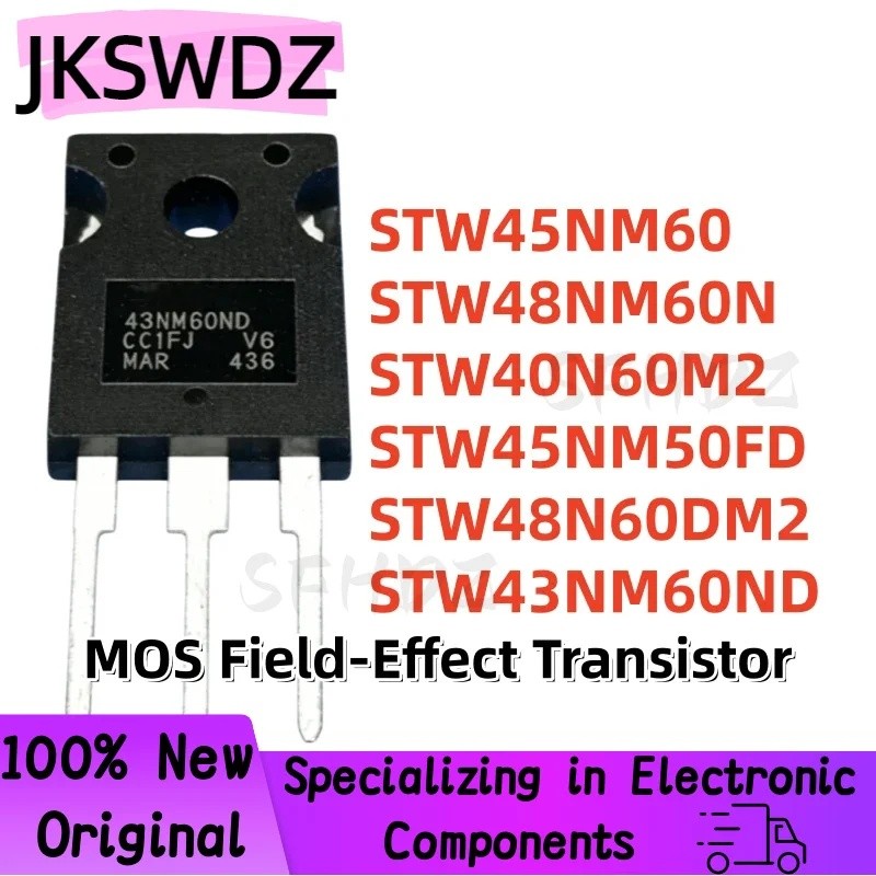 5PCS STW45NM60 STW48NM60N STW40N60M2 STW45NM50FD STW48N60DM2 STW43NM60ND W45NM60 W48NM60N 40N60ND ทร