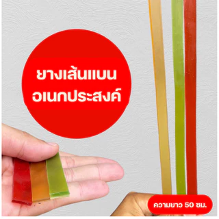 ยางหนังสติ๊ก มี2แบบ แพ็ค 10 - 20 เส้น ยาว50ซม. พร้อมหนังรอง