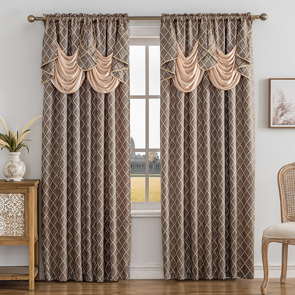 Keqiao 280gsm Jacquard Curtain Head Blackout curtais