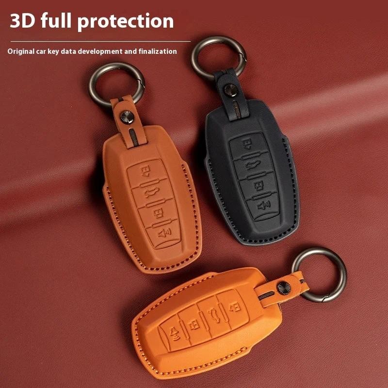 หนังแท้สําหรับกําแพง Haval Jolion 2022 H6 H7 H4 H9 F5 F7 F7X F7H H2S GMW Dargo รถ KEY CASE COVER FOB