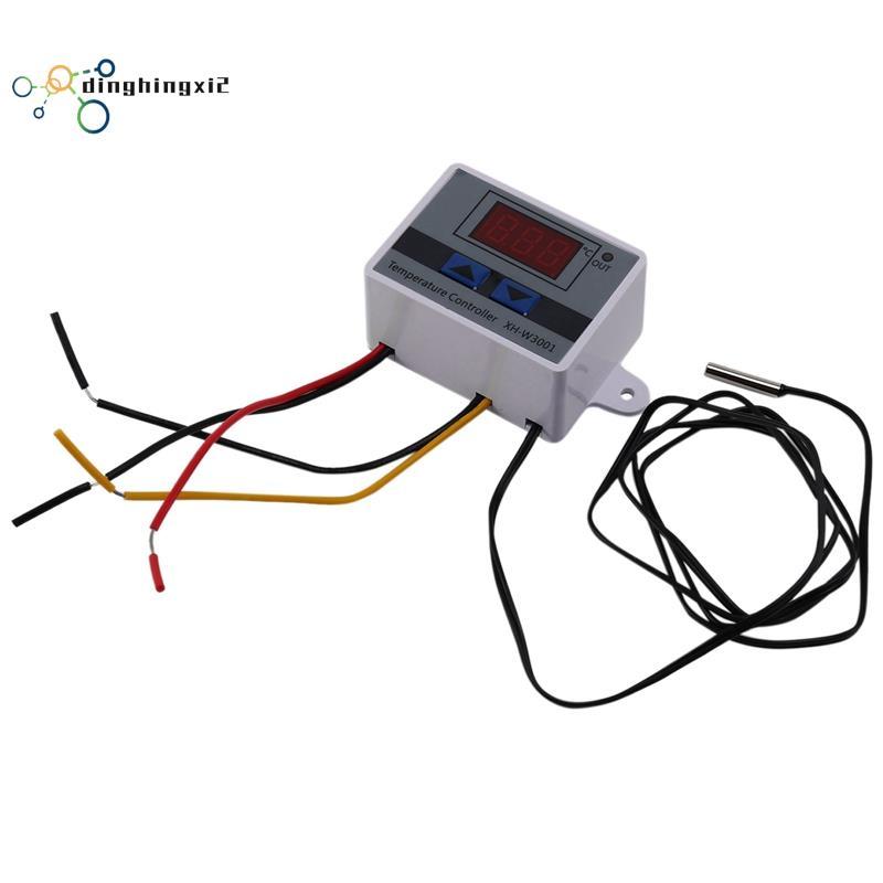 10A AC110-220V Digital LED Temperature Controller XH-W3001 สําหรับ Incubator Cooling สวิทช์ความร้อน Thermostat Sensor