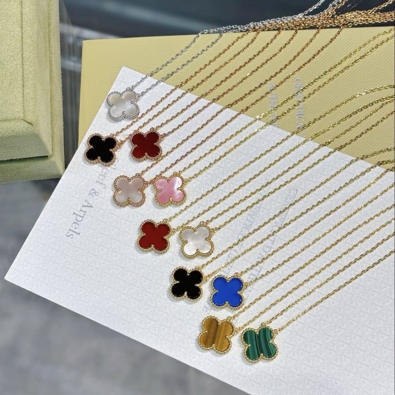 18K Gold V&CA Van Cleef 18K Four Leaf Clover สร้อยคอสําหรับผู้หญิง