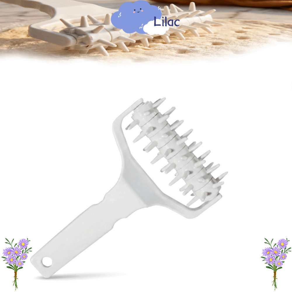 LILAC แป้งพิซซ่า Docker, PP Rolling Pin Dough Docker Roller, Professional ป้องกัน Blistering Hole Pu