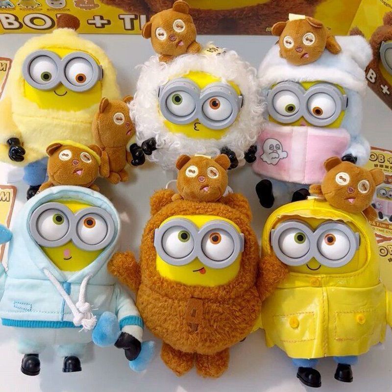 ของแท้ 52TOYS Bob & Tim Minions Good Friends Together ตุ๊กตาไวนิลจี้ Mystery Box อินเทรนด์ Play Gift
