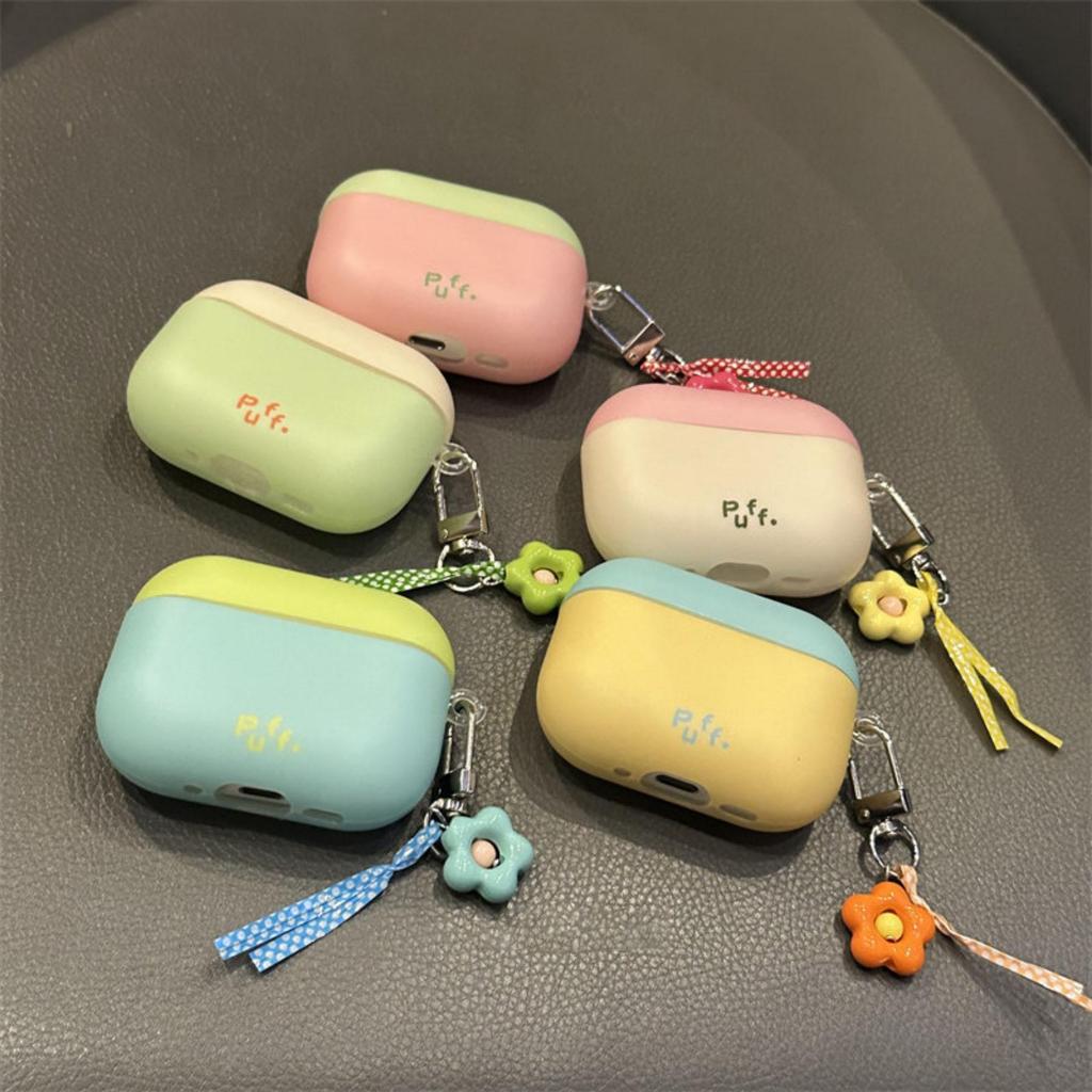 เกาหลีสไตล์ Hard น่ารักดอกไม้จี้สีลูกกวาดหูฟังสําหรับ AirPods 4 AirPods 3 Pro 2 Pro 1Pro AirPods 3 2