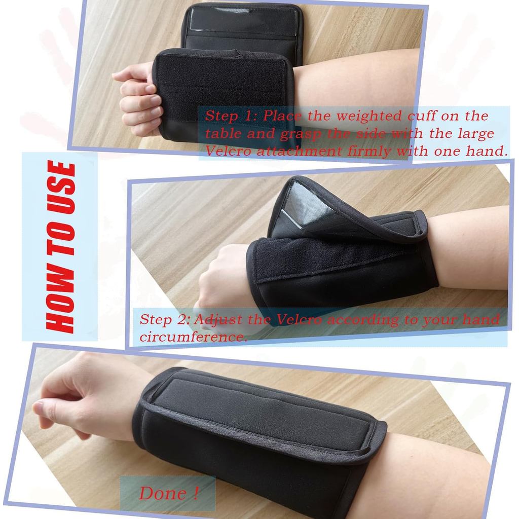 น้ําหนักข้อมือสําหรับ Tremors Hand Weighted อุปกรณ์สําหรับมือ Tremors Perfect การเขียนน้ําหนัก & Han