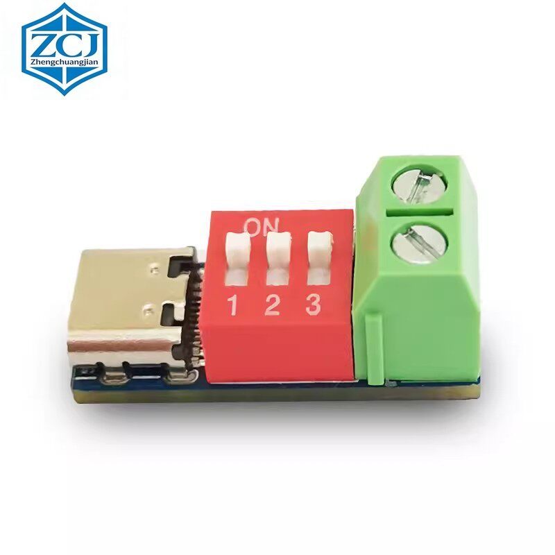 PD Decoy QC PD Fast Charge Test Board ปรับแรงดันไฟฟ้าได้ 5 ~ 20V Dial Adjustment
