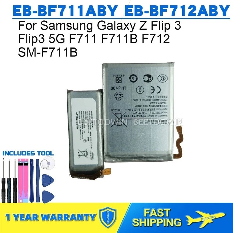 สําหรับ Samsung Galaxy Z Flip 3 Flip3 5G F711 F711B F712 SM-F711B EB-BF711ABY EB-BF712ABY แบตเตอรี่โ