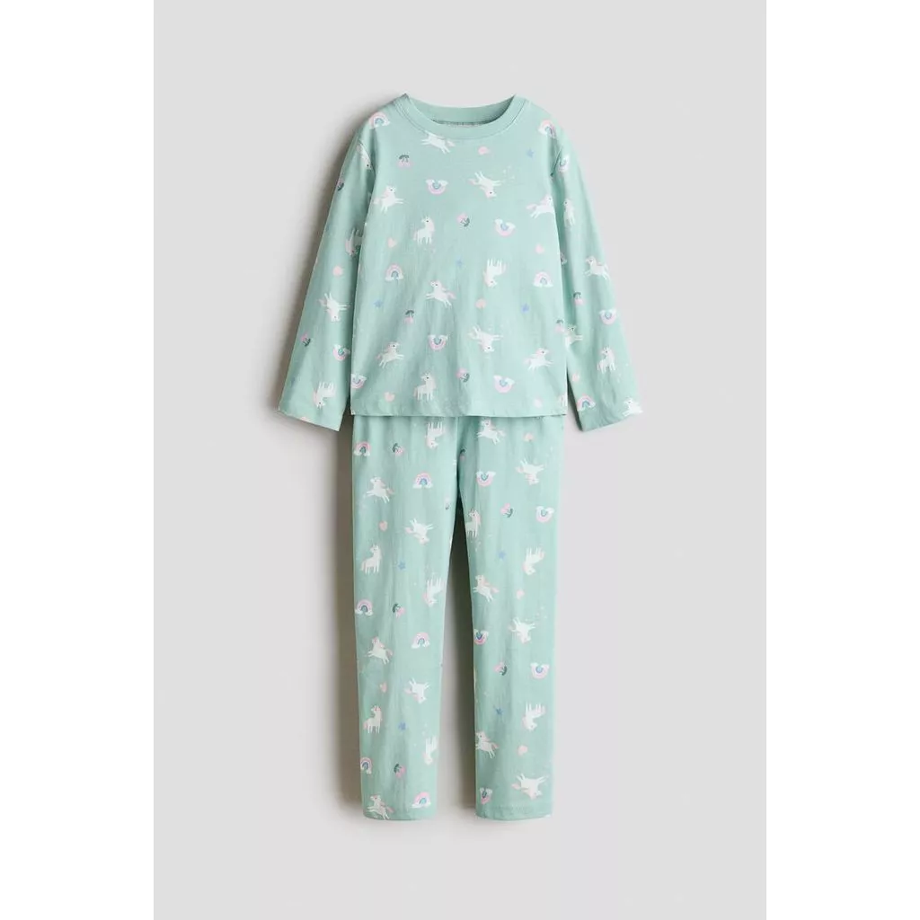 H&M(เอชแอนด์เอ็ม) ชุดนอนผ้าฝ้ายพิมพ์ลาย เด็กหญิง 1342754_2