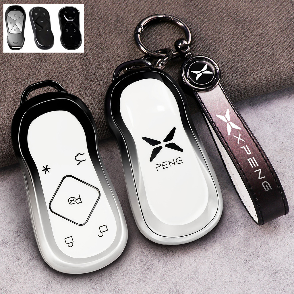 Gradient โปร่งใสกุญแจรถสําหรับ XPENG G6 G9 X9 G3 G3i Soft TPU สมาร์ทรีโมทฝาครอบ Protector พร้อม XPEN