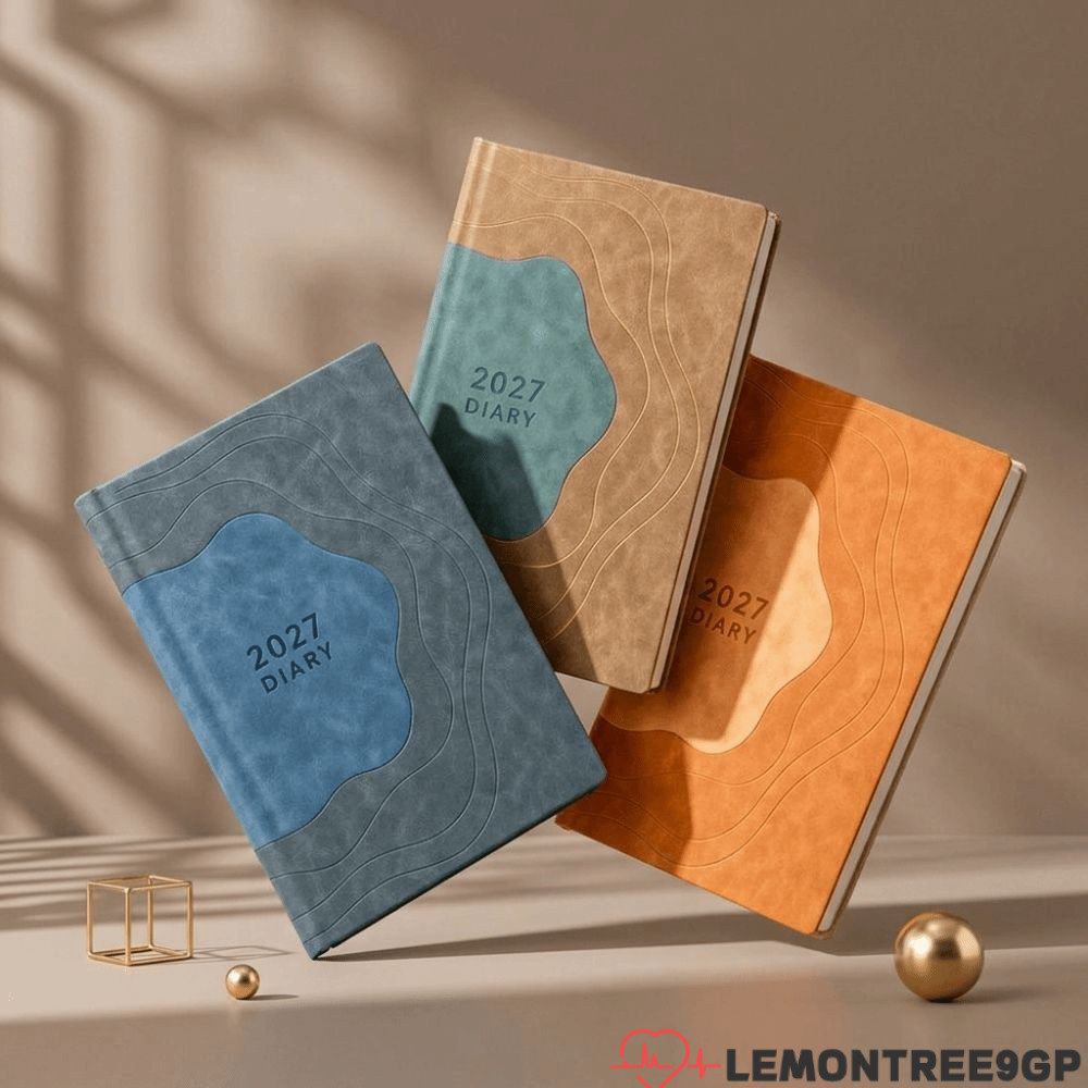 LEMONTREE9GP 2027 Schedule Planner, แบบพกพารายเดือนโน้ตบุ๊คหนาหน้า, การวางแผนหนาปฏิบัติหน้า Ruled Da