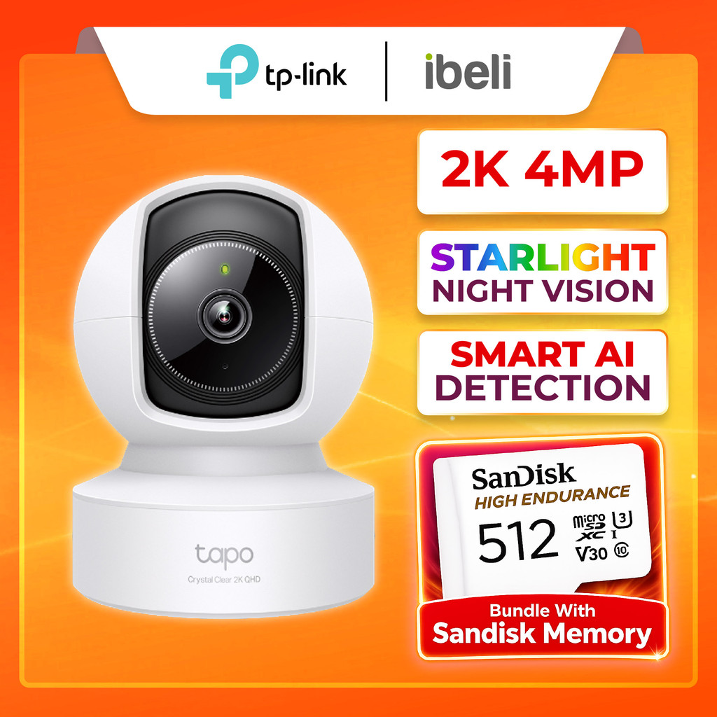 TP-Link Tapo C222 2K 4MP QHD ความละเอียด Pan/Tilt Smart AI กล้องรักษาความปลอดภัย WiFi