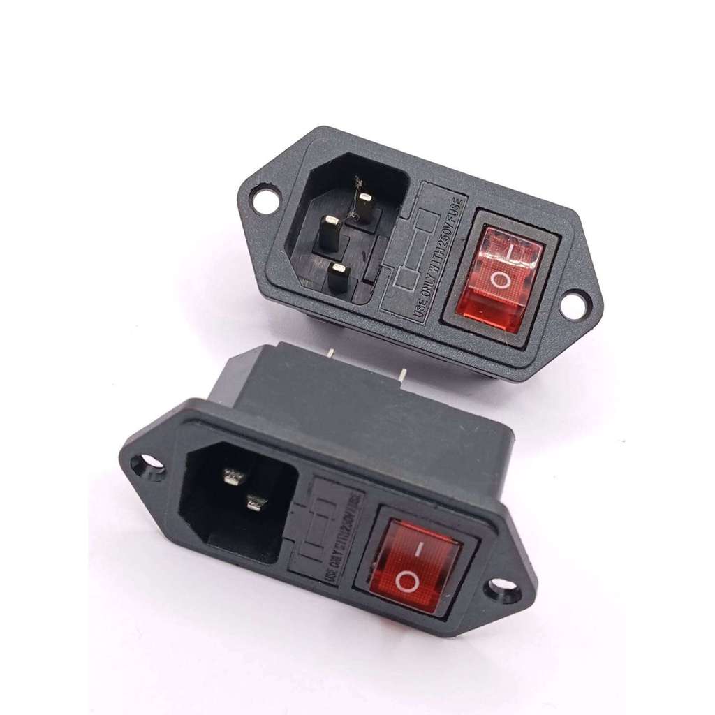 เต้ารับปลั๊กไฟ AC ตัวผู้ (AC Power Socket Inlet) พร้อมส่งจากไทย🇨🇷🛻