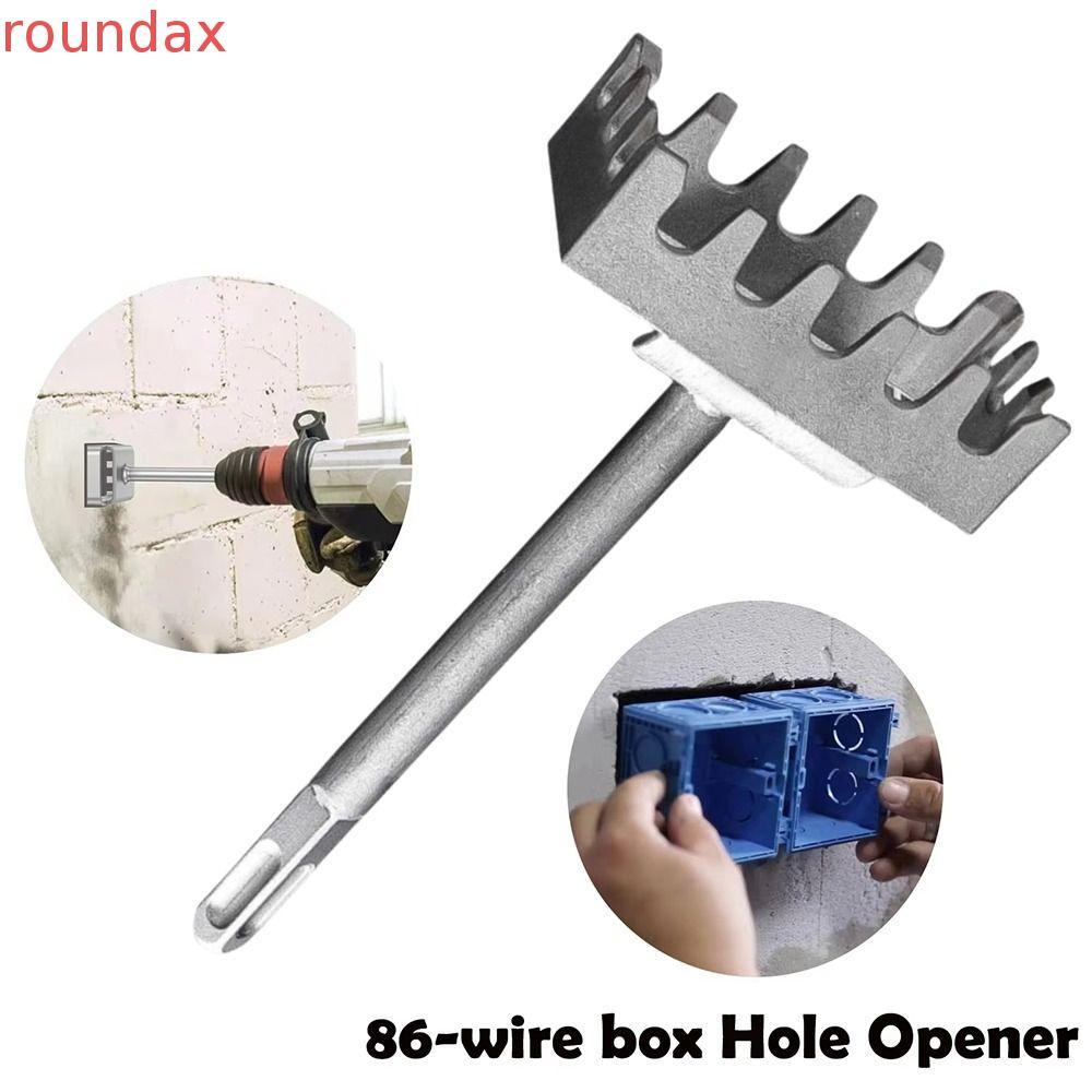 ROUNDAX Square Socket Puncher, Square-handle 4 Pits Slotting Square Hole Cutter, Quick Cutting Round