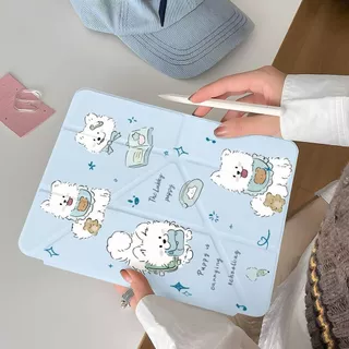 เคสไอแพด เคส iPad พับ Y มีที่ใส่ปากกา ลายน้องหมาสีฟ้า Gen11 Gen10 Gen9/8/7 Air11 Air4/5 Air6/7/8 Pro11 กันกระแทกดีเยี่ยม