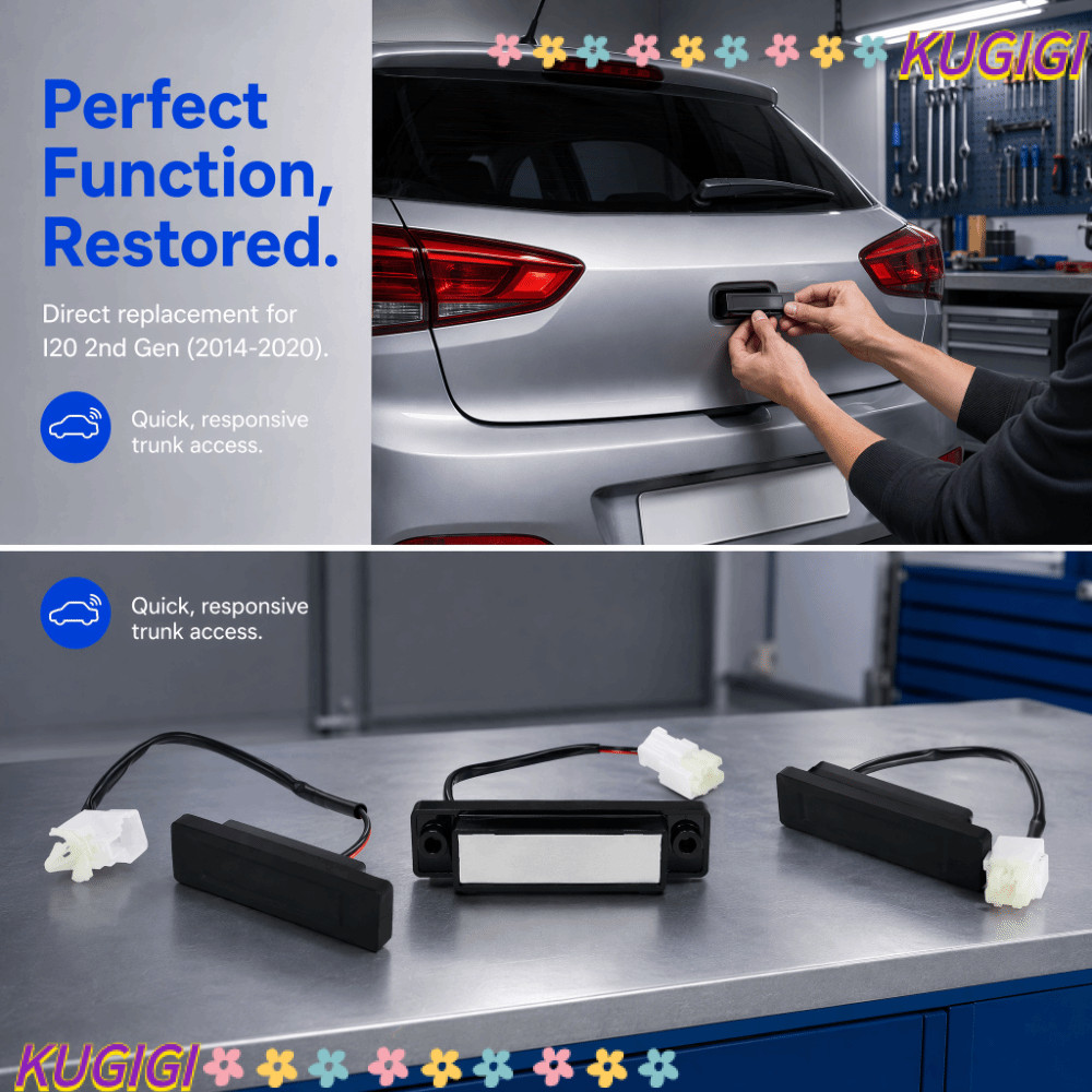KUGIGI สวิตช์ท้าย, สีดํา + สีขาว 81260 C7000 Trunk Release ปุ่ม, Quick Response ABS Liftgate Opener 
