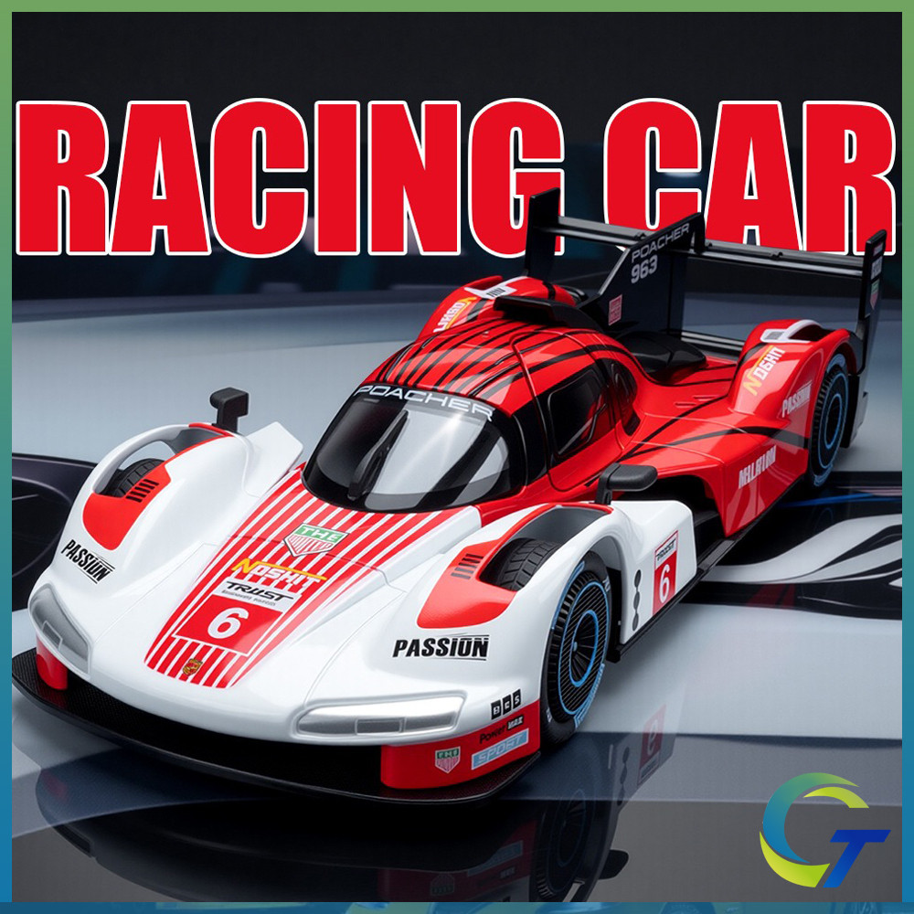 1:22 Porsche 963 Race Car Diecast ของเล่นรถรุ่นรถของเล่นคอลเลกชันของขวัญสําหรับชายเด็ก
