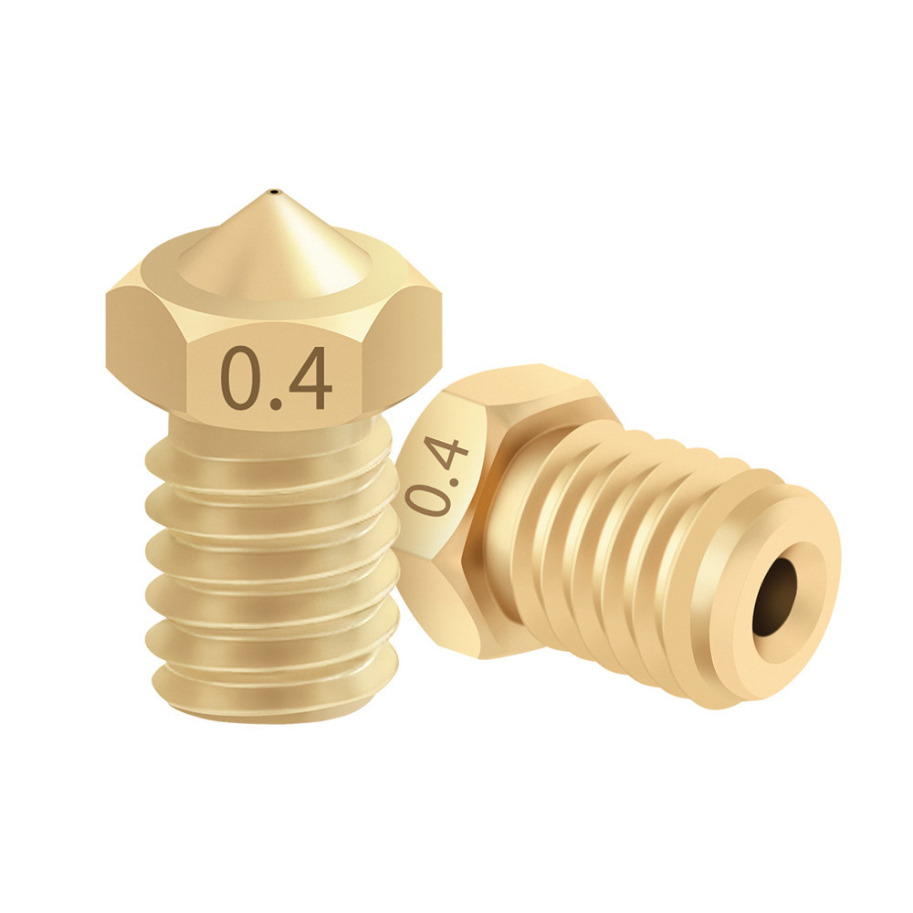 5pcs E3D M6 Threaded Nozzle Full Metal 0.2-0.6mm Optional for 1.75/3.0mm Filament V5 V6 Hotend Extru