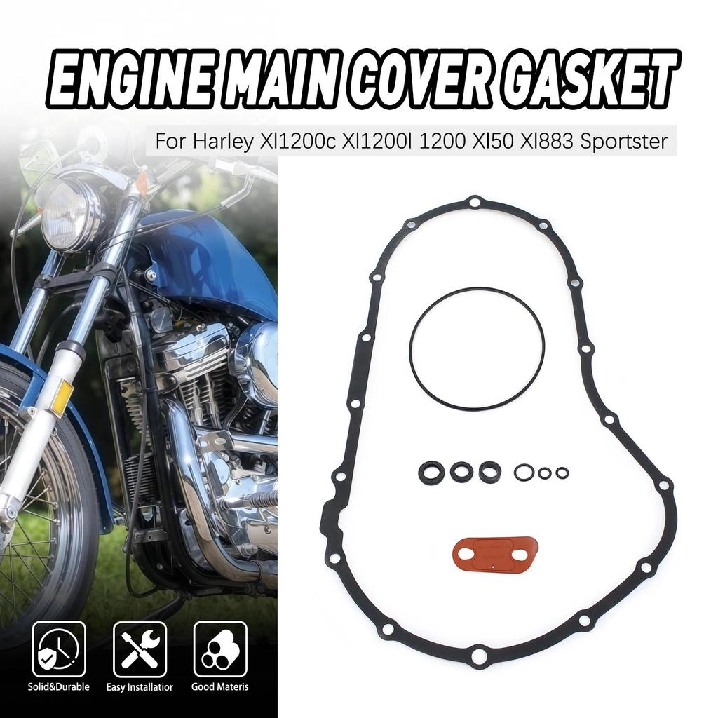Bชุดปะเก็นฝาครอบเครื่องยนต์มอเตอร์ไซค์ สำหรับ Harley XL1200C XL1200L XL50 XL883 Sportster 883 XL1200