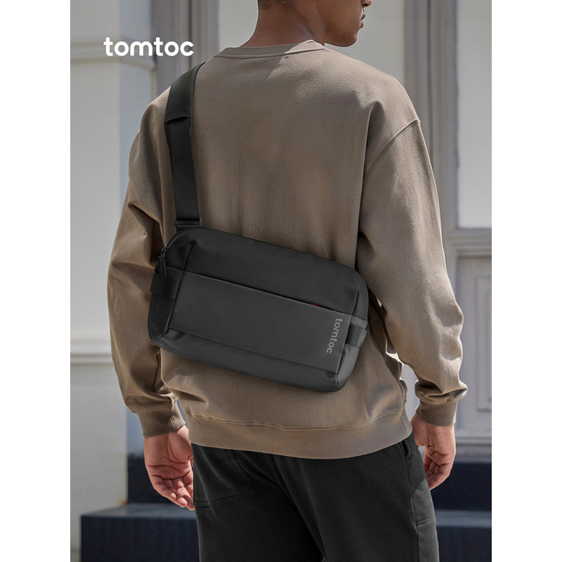 กระเป๋าสะพายข้าง Tomtoc สำหรับผู้ชาย, กระเป๋าสะพายไหล่ผู้ชาย, กระเป๋าคาดหน้าอก, เหมาะสำหรับ iPad Pro