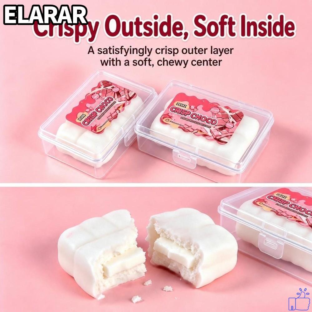 เอลรา‌R Wax Cracking Squeeze Toy, Crackable Texture Cat Crispy Stress Ball, Chocolate Donut Handmade Craft Snowball Crunch Squishy ของเล่น​​ สําหรับบรรเทาความเครียดความวิตกกังวล