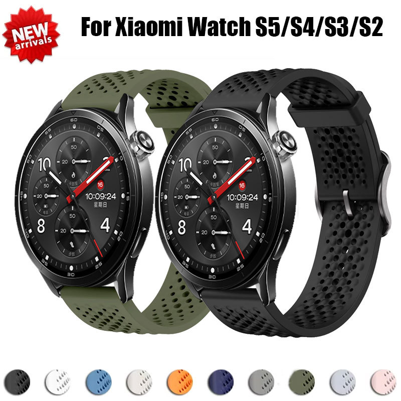 22 มม.สําหรับ Xiaomi นาฬิกา S5 46 มม.S4 47 มม.S3/S2/S1 Breathe สําหรับ Xiaomi นาฬิกา 2/2pro/5/สี 1/2 Xiaomi นาฬิกา S1 Active สายซิลิโคน