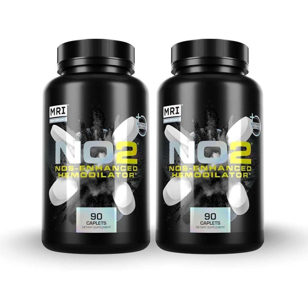 MRI NO2 Nitric Oxide, 3000mg L-Arginine & AAKG (90 แคปซูล 2 แพ็ค)