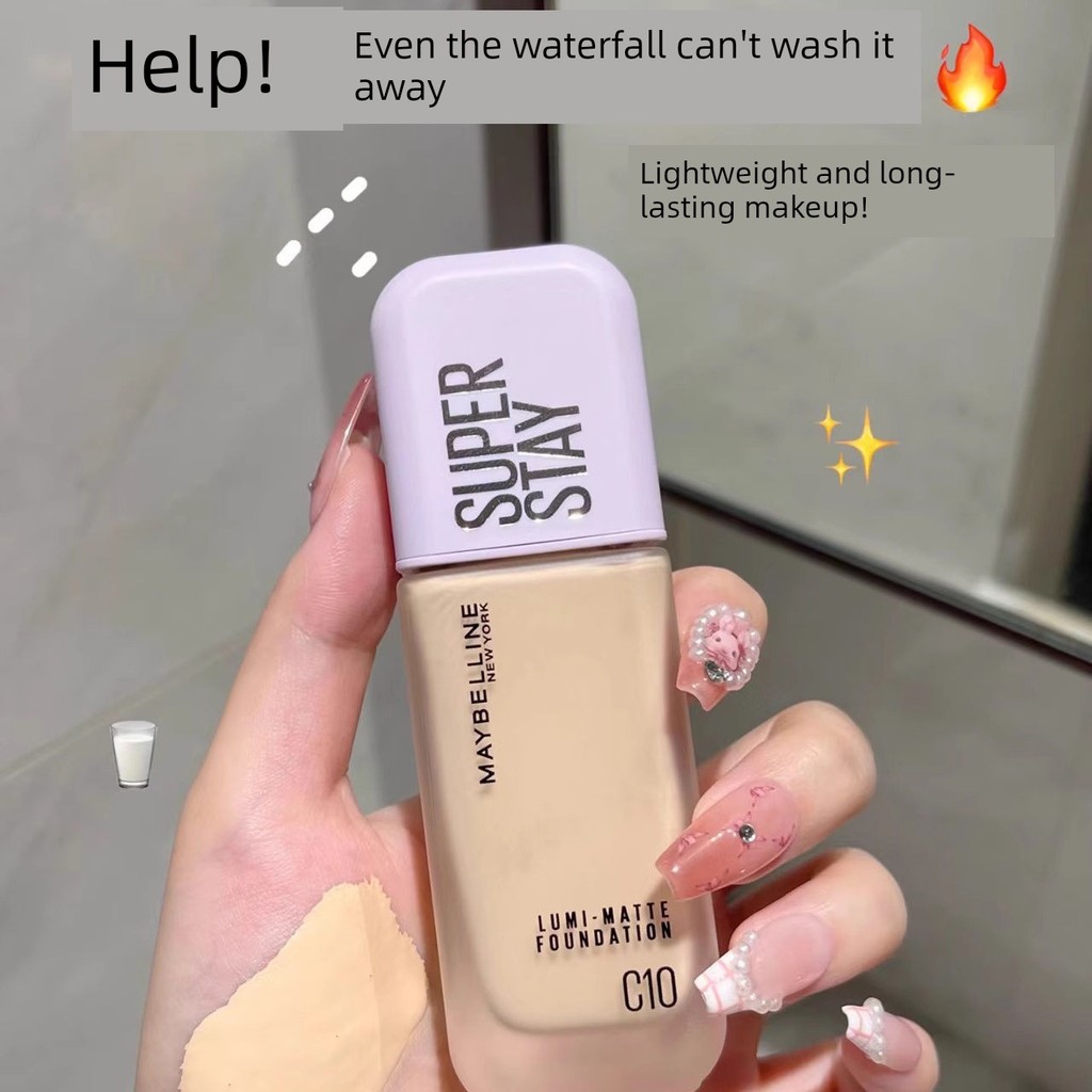 cushion ไพรเมอร์ Mebelline Light Kiss Makeup Liquid Foundation คอนซีลเลอร์ superstay Clear Non-Dryin