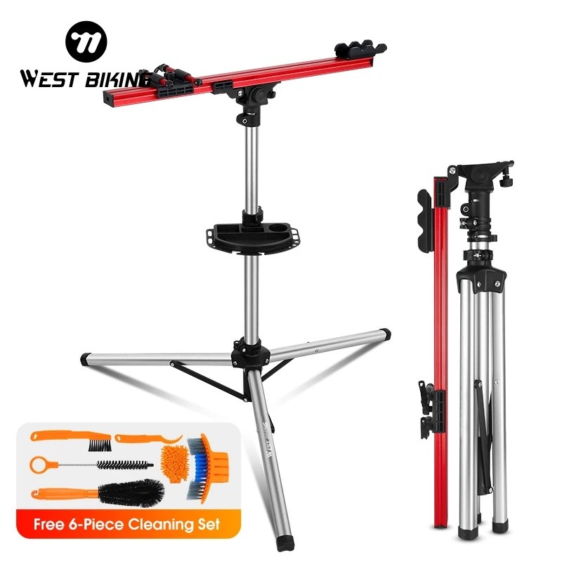 ZK86 WEST BIKING Professional Mechanic จักรยานซ่อมขาตั้ง MTB จักรยานบํารุงรักษา Workstand พับปรับล้า