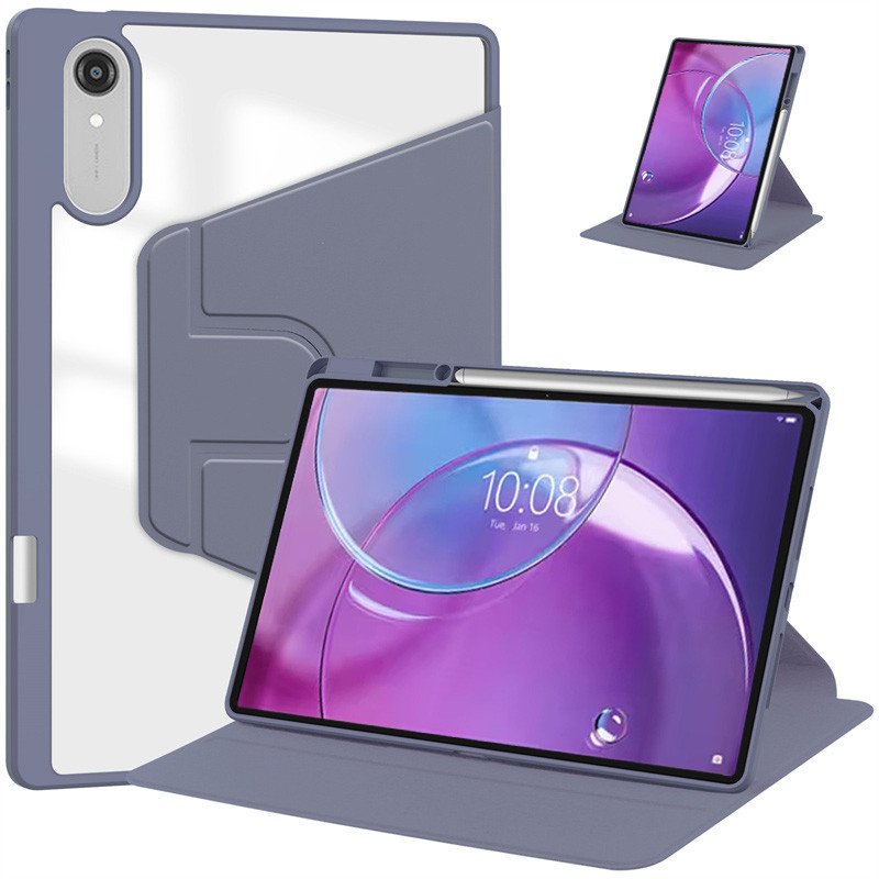 สําหรับ Lenovo Idea Tab Pro Gen 2 13 นิ้วพร้อมที่วางปากกา 360 หมุนขาตั้งอะคริลิคแท็บเล็ต Funda สําหร