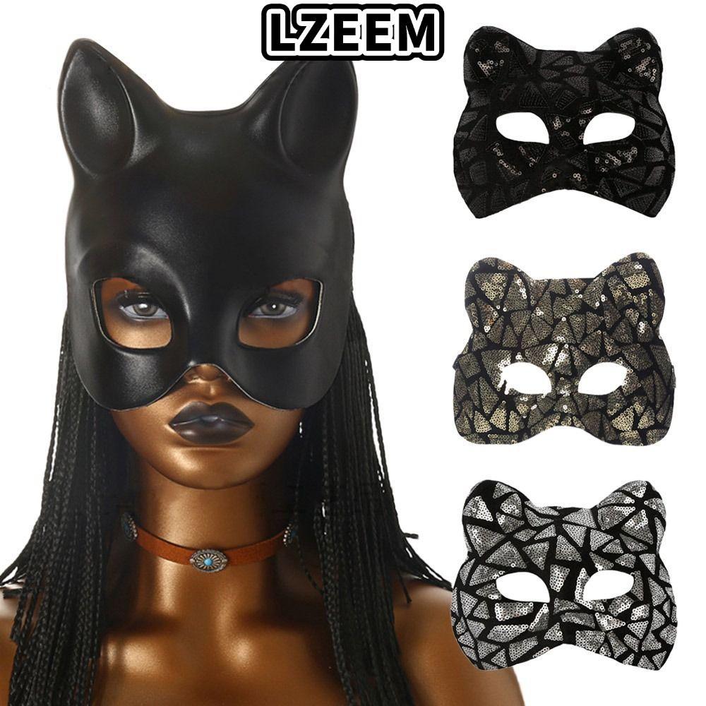 LZEEM Masquerade , EVA Half Face Cat Girl , Venetian Party Makeup Ball Eye