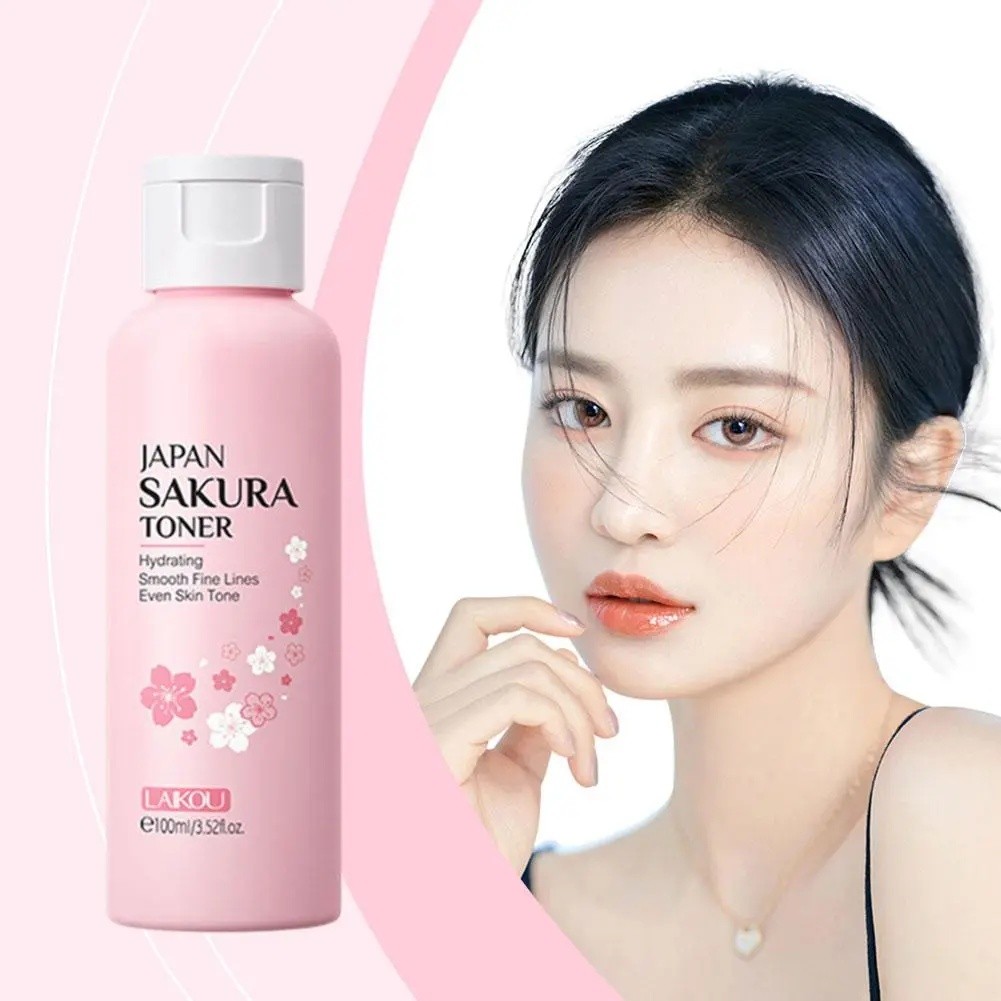 LAIKOU Sakura Face Toner Cherry Blossoms Even Skin 100ml Toner Tone Facial Sakura O5R0 SYGD