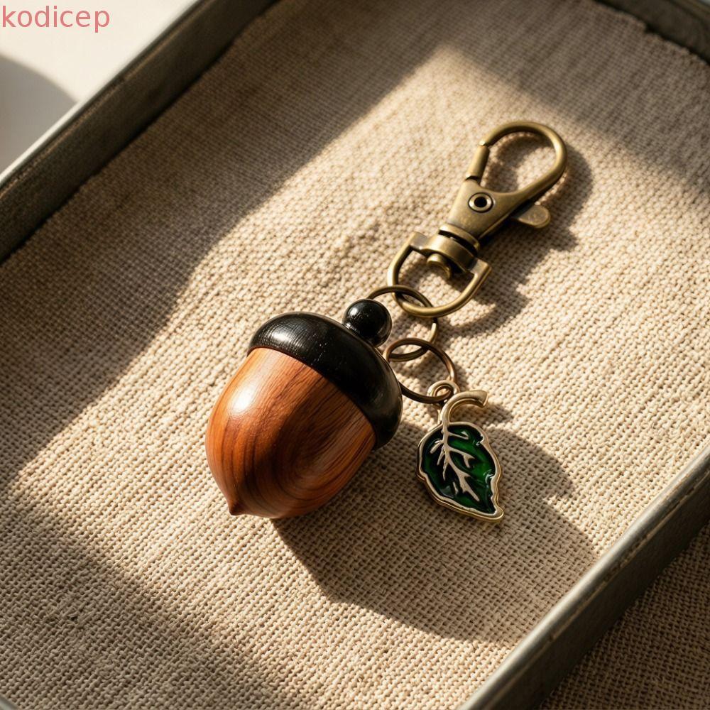 KODICEP1 พวงกุญแจ Acorn, Small Item Storage น้ําหนักเบา Acorn Twist เปิดพวงกุญแจ, แฟชั่น O-Shaped Bu