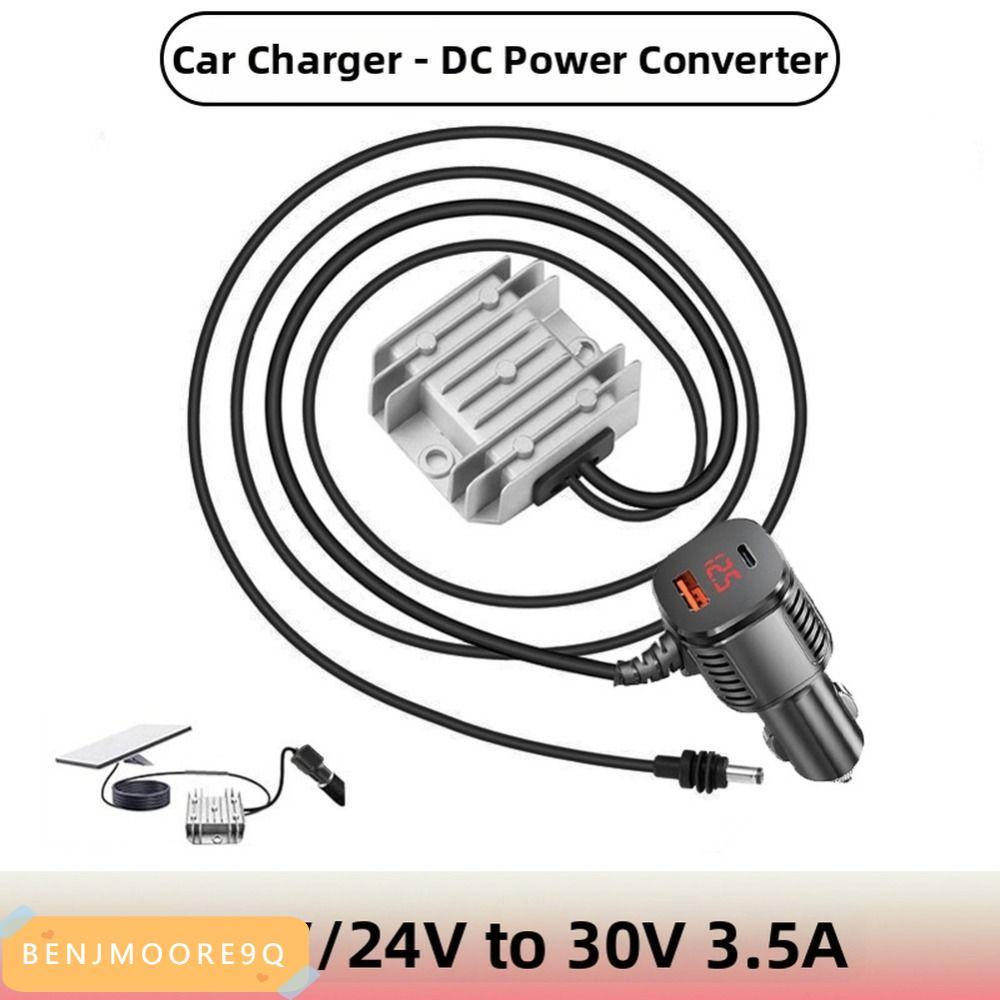 BENJMOORE9Q Boost Power Converter, 3.5A Max จอแสดงผลดิจิตอล DC Power Converter, แบบพกพา 12 V/24 V ถึ