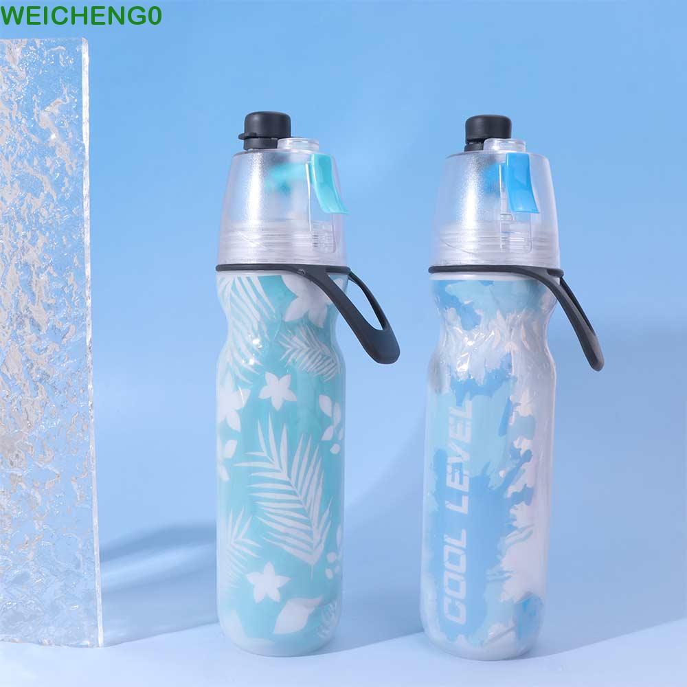 WEICANG ขวดน้ําสเปรย์, PE Drinkware ถ้วยสเปรย์เครื่องดื่ม, ขวดน้ํานํากลับมาใช้ใหม่ 500ML ป้องกันการรั่วกีฬาฟิตเนสถ้วยน้ํา Travel